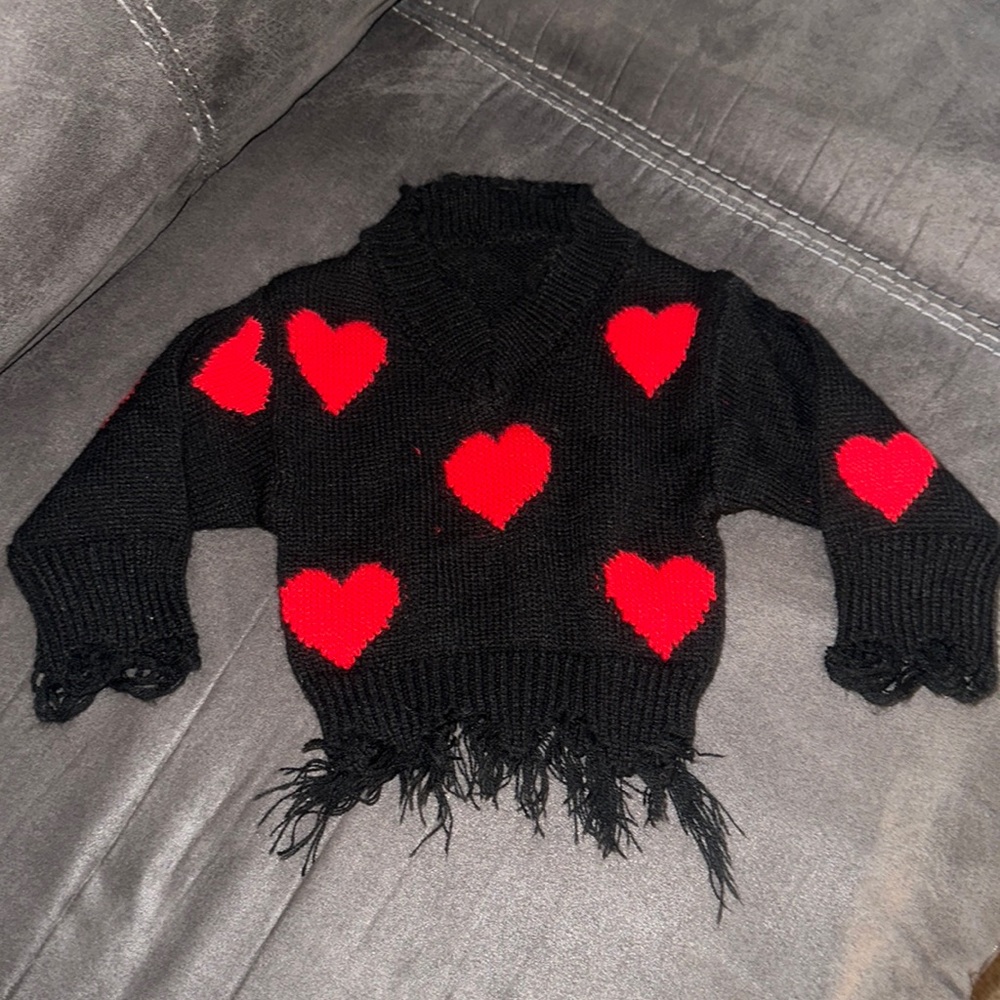 12 month heart sweater